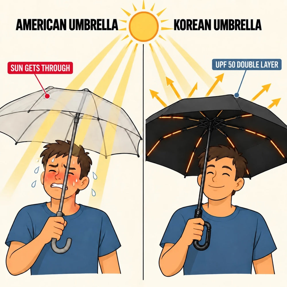 Double-layer UPF 50 canopy blocking the sun